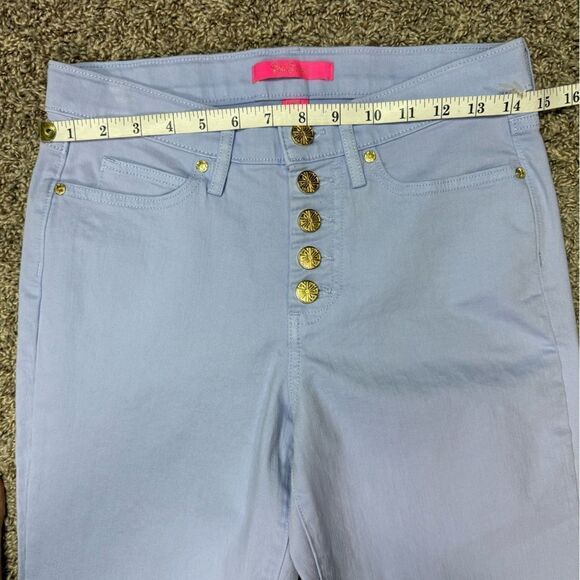 Lilly Pulitzer Light Blue periwinkle Button-Flly Jeans - Picture 3 of 7